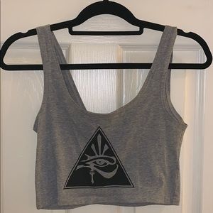 Grey crop top